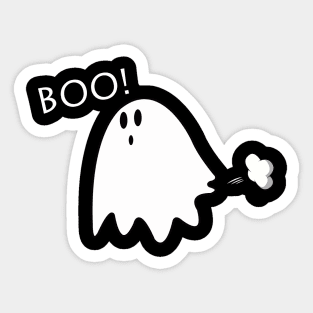 Boo fart gost Halloween Shirt, Funny Halloween shirt Sticker